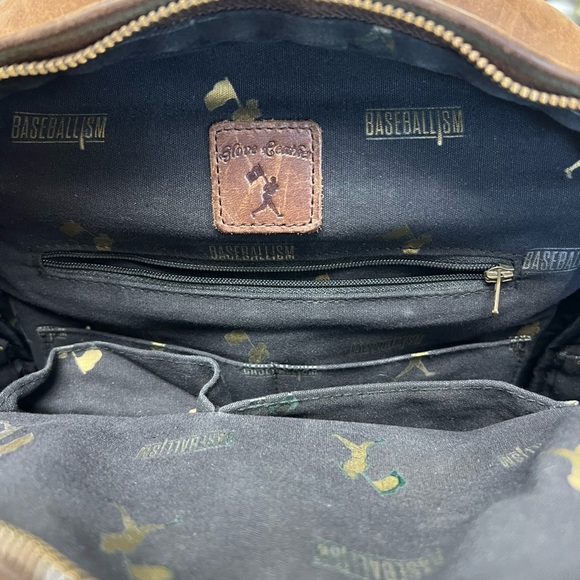 baseballism leather backpack Taylor Glove Dedicated cleat and shoe compartment isolates dirt and odor from the main compartment The Ronin Baseball Backpack @baseballism